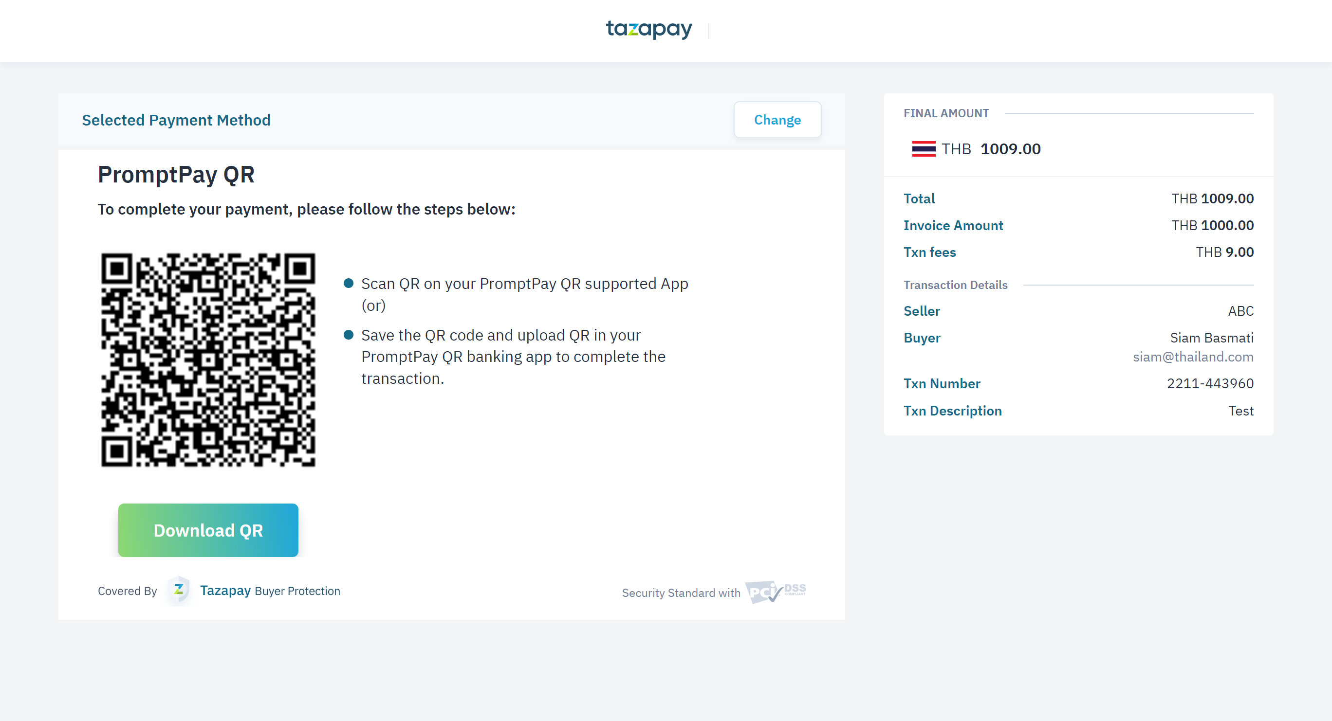 Omoney PromptPay screenshot example